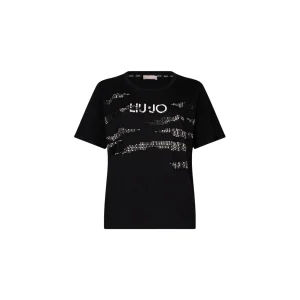 T-shirt Donna con applicazioni strass