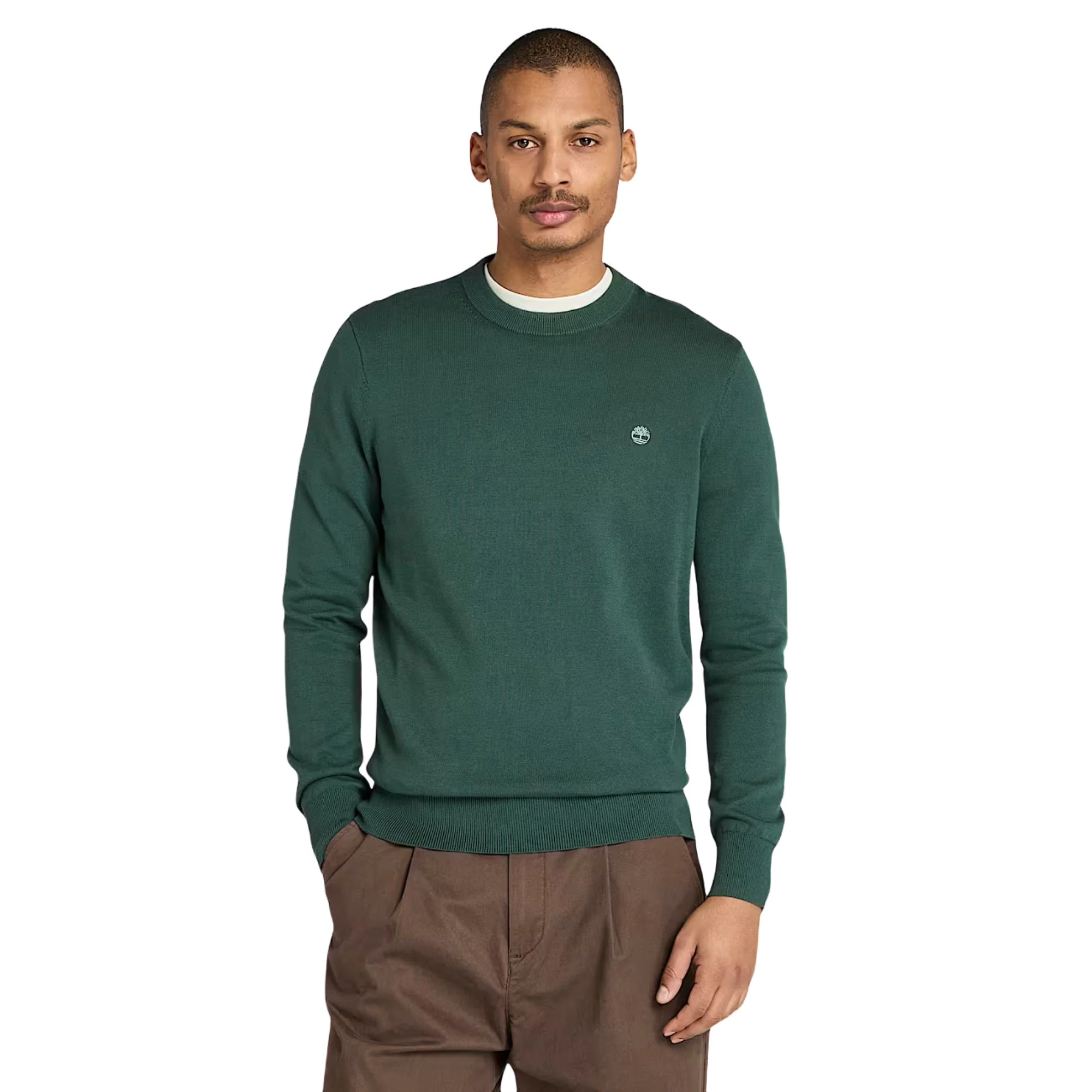 Maglione Uomo in cotone Williams River Verde scuro - immagine 3