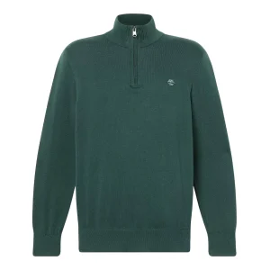 Maglione Uomo con zip 1/4 Williams River Verde