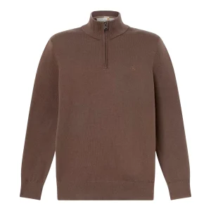 Maglione Uomo con zip 1/4 Williams River Marrone