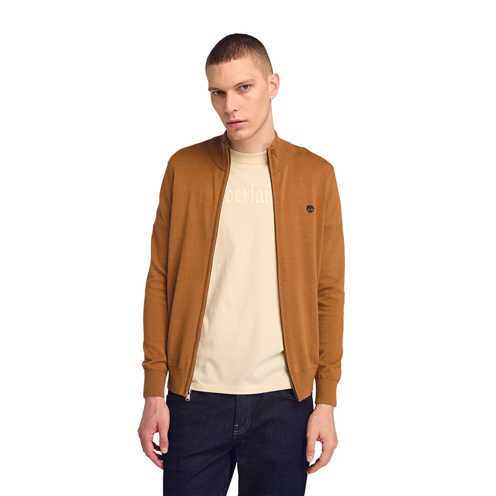Maglione Uomo con zip Williams River Marrone - immagine 3