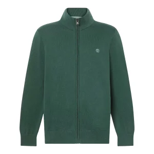 Maglione Uomo a zip intera Williams River Verde