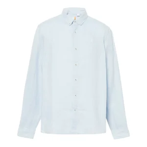 Camicia Uomo in Lino Mill Brook Celeste chiaro