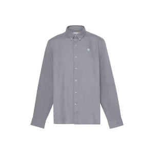 Camicia Uomo in Lino Mill Brook Grigio