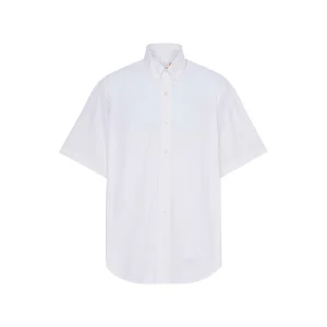 Camicia Uomo Maniche Corte in Popeline Elasticizzato Bianco