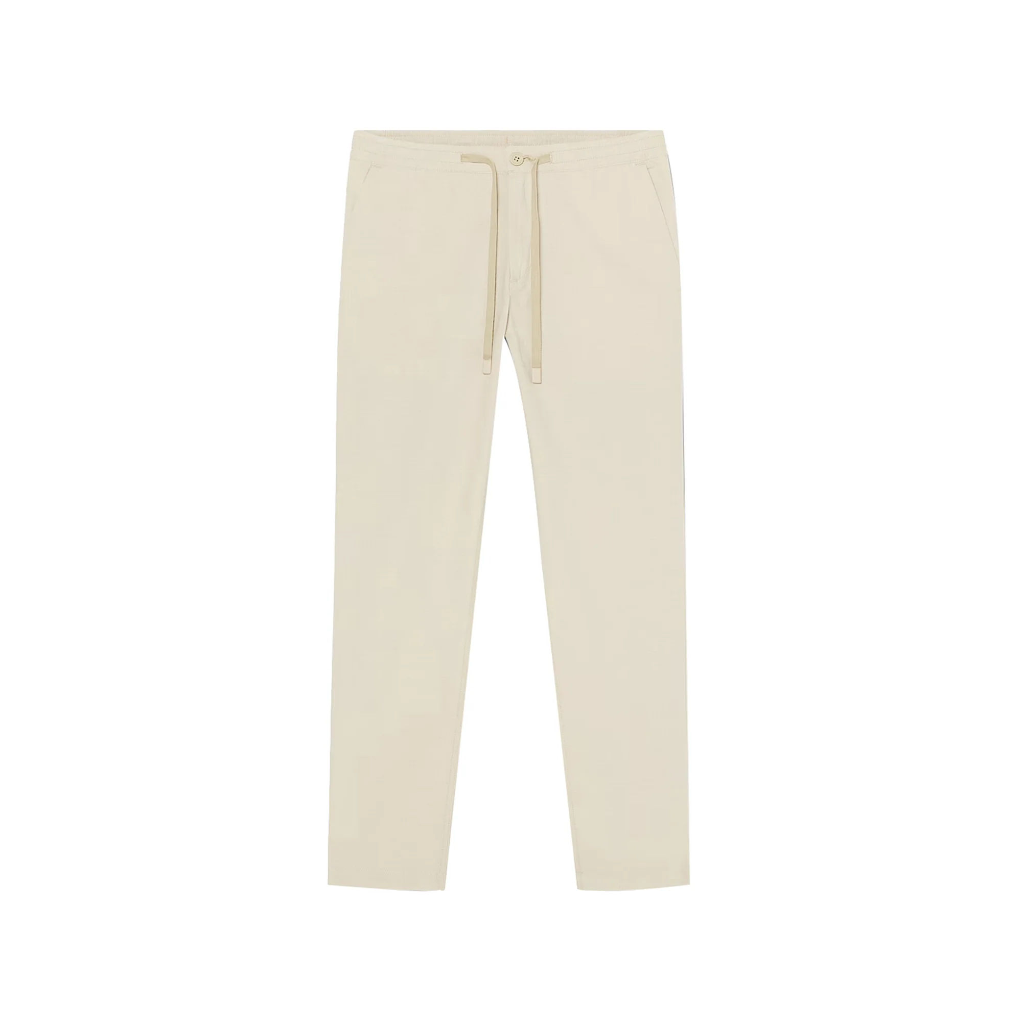 Pantaloni Joggers Uomo in Cotone e Lino Beige - immagine 2