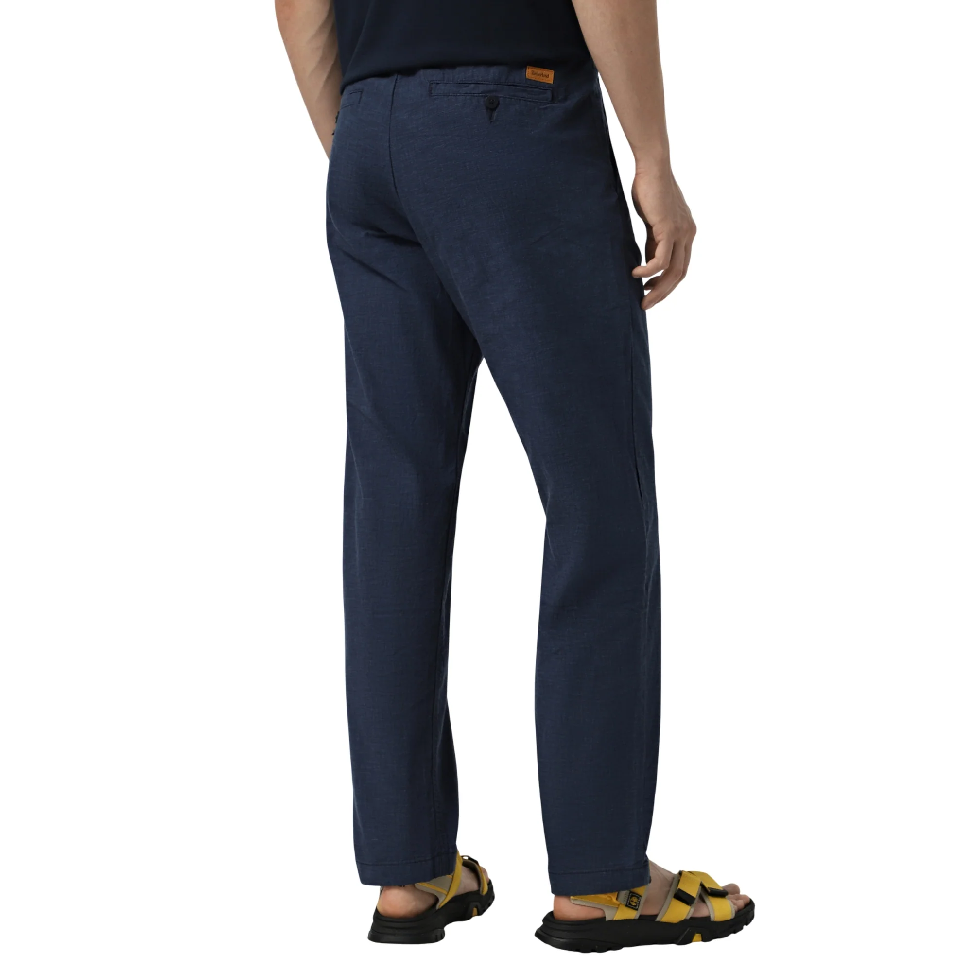 Pantaloni Joggers Uomo in Cotone e Lino Blu - immagine 3