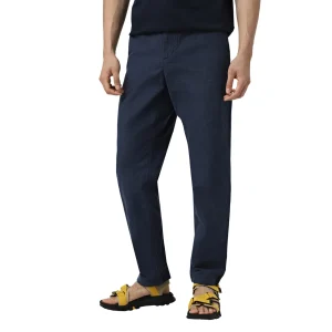 Pantaloni Joggers Uomo in Cotone e Lino Blu