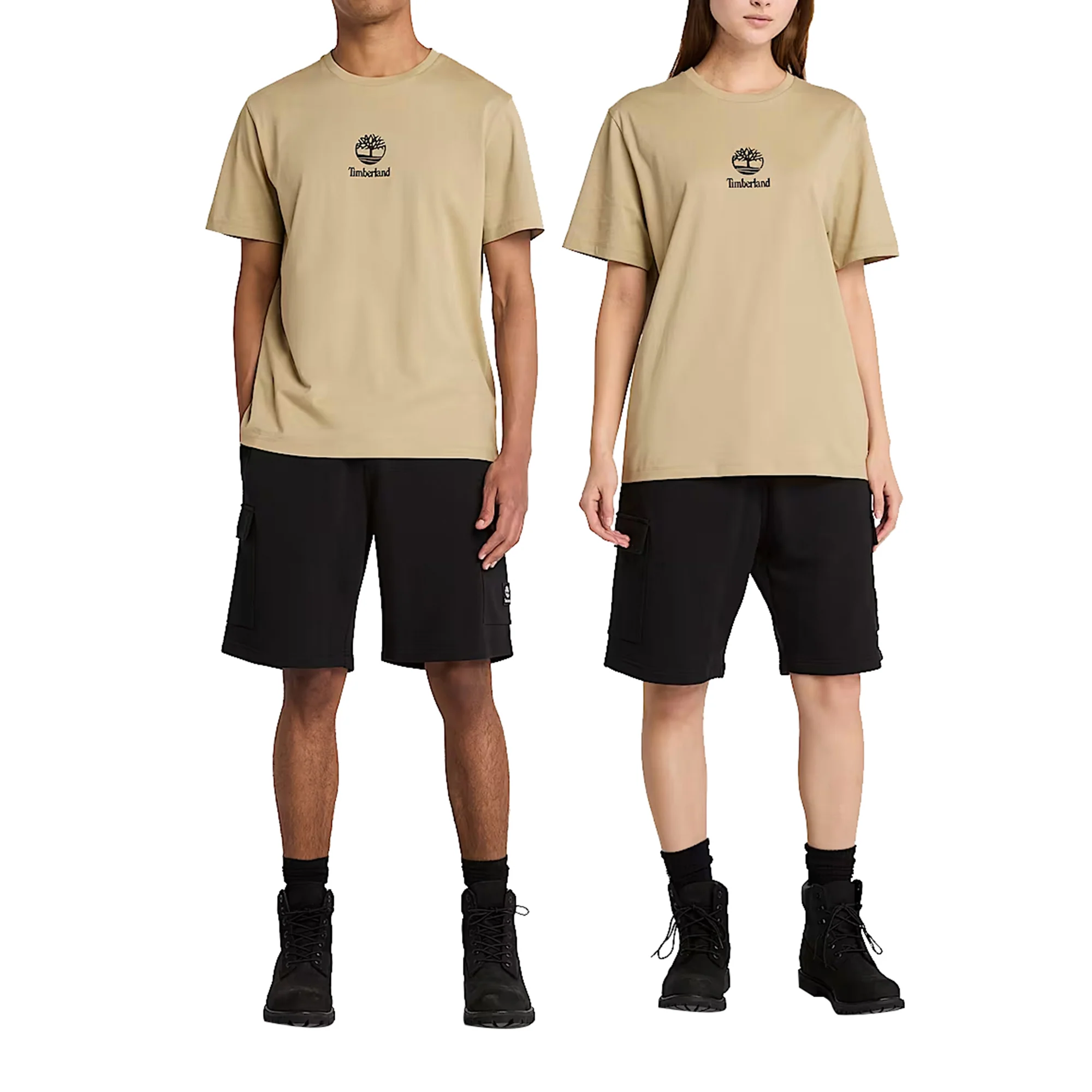 Pantaloncini cargo Unisex Woven Badge Nero - immagine 3