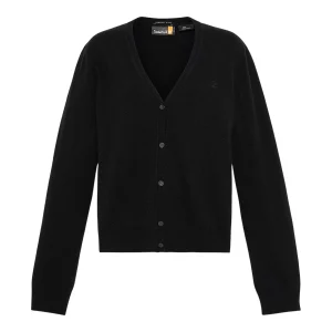 Cardigan Donna in lana merino Nero