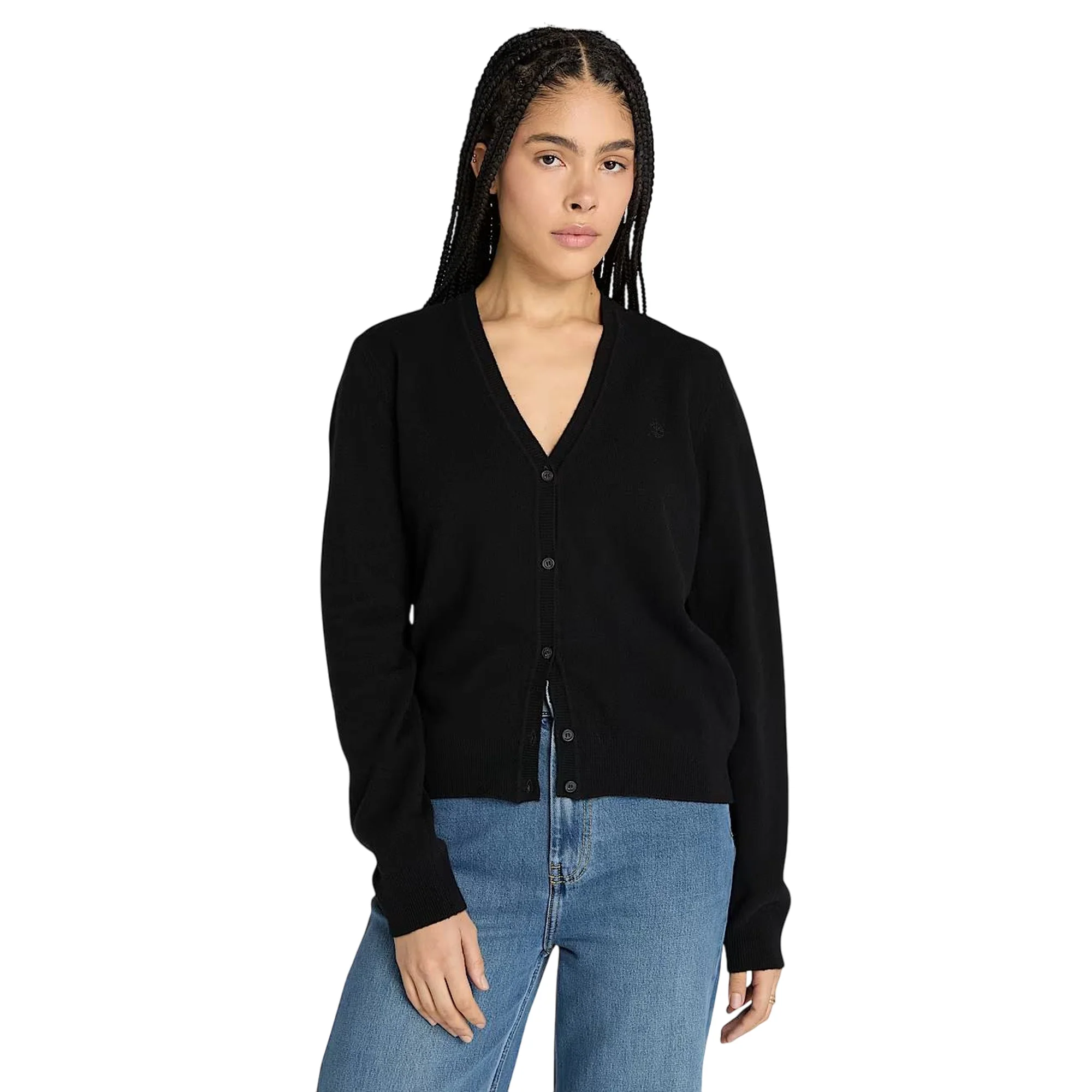 Cardigan Donna in lana merino Nero - immagine 3