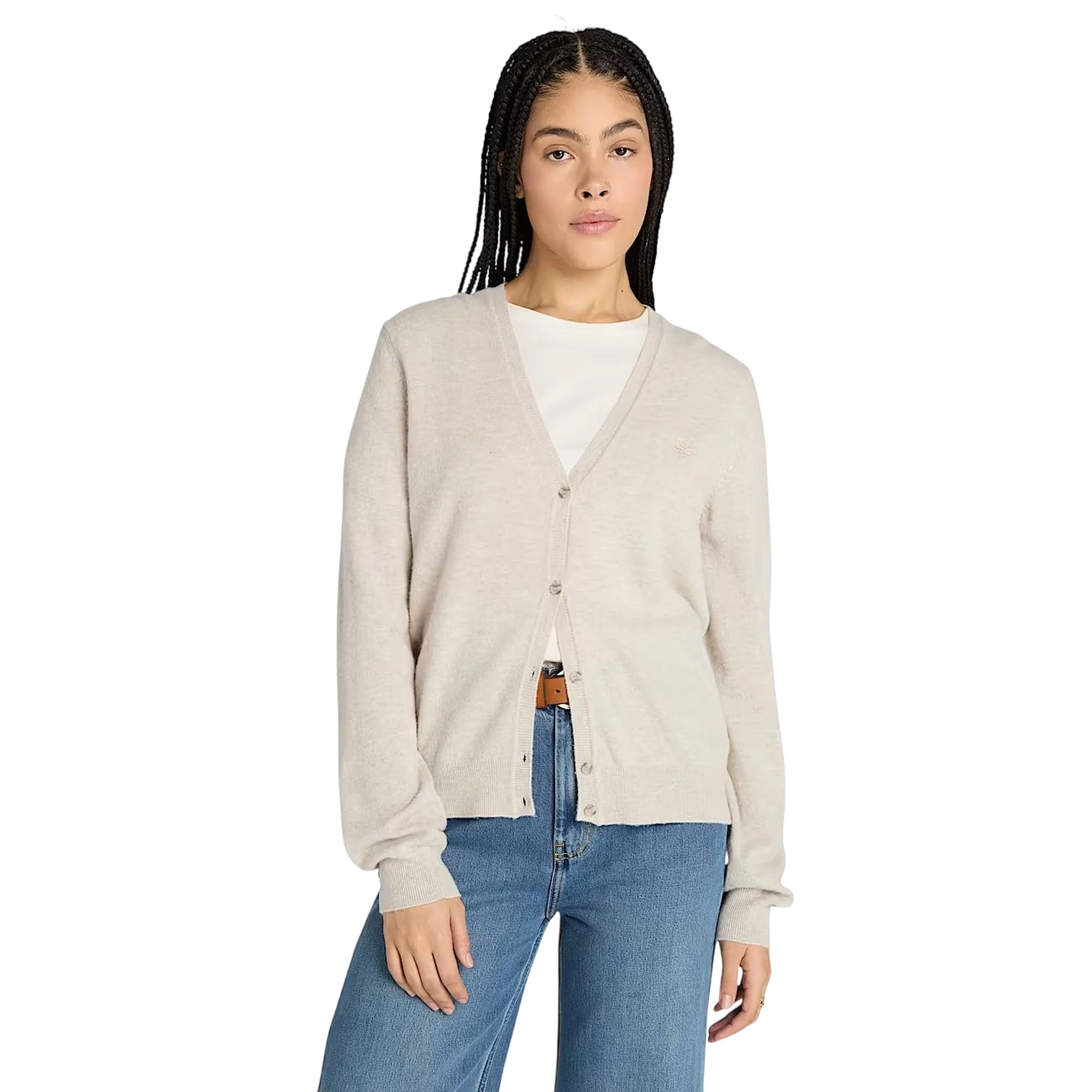 Cardigan Donna in lana merino Beige - immagine 3