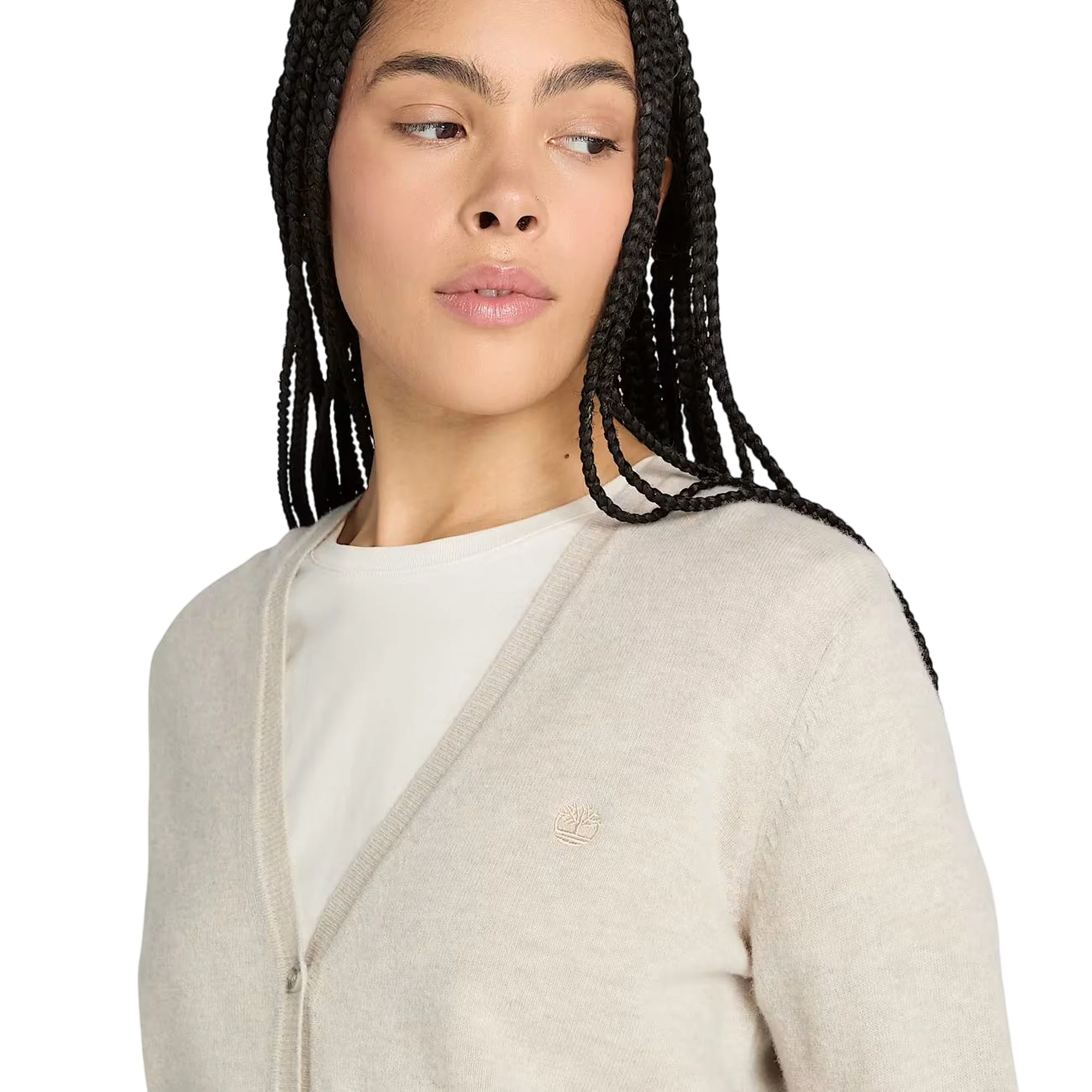 Cardigan Donna in lana merino Beige - immagine 5