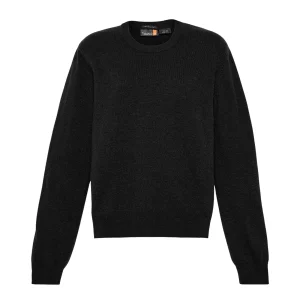 Maglione Donna Girocollo in lana merino Nero