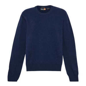 Maglione Donna Girocollo in lana merino Blu