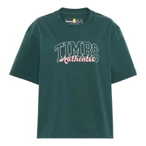 T-shirt Donna con grafica varsity Verde scuro