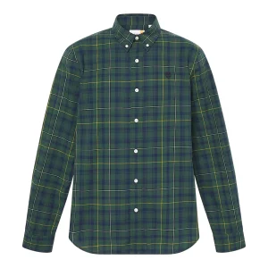 Camicia Uomo elasticizzata a quadri Verde