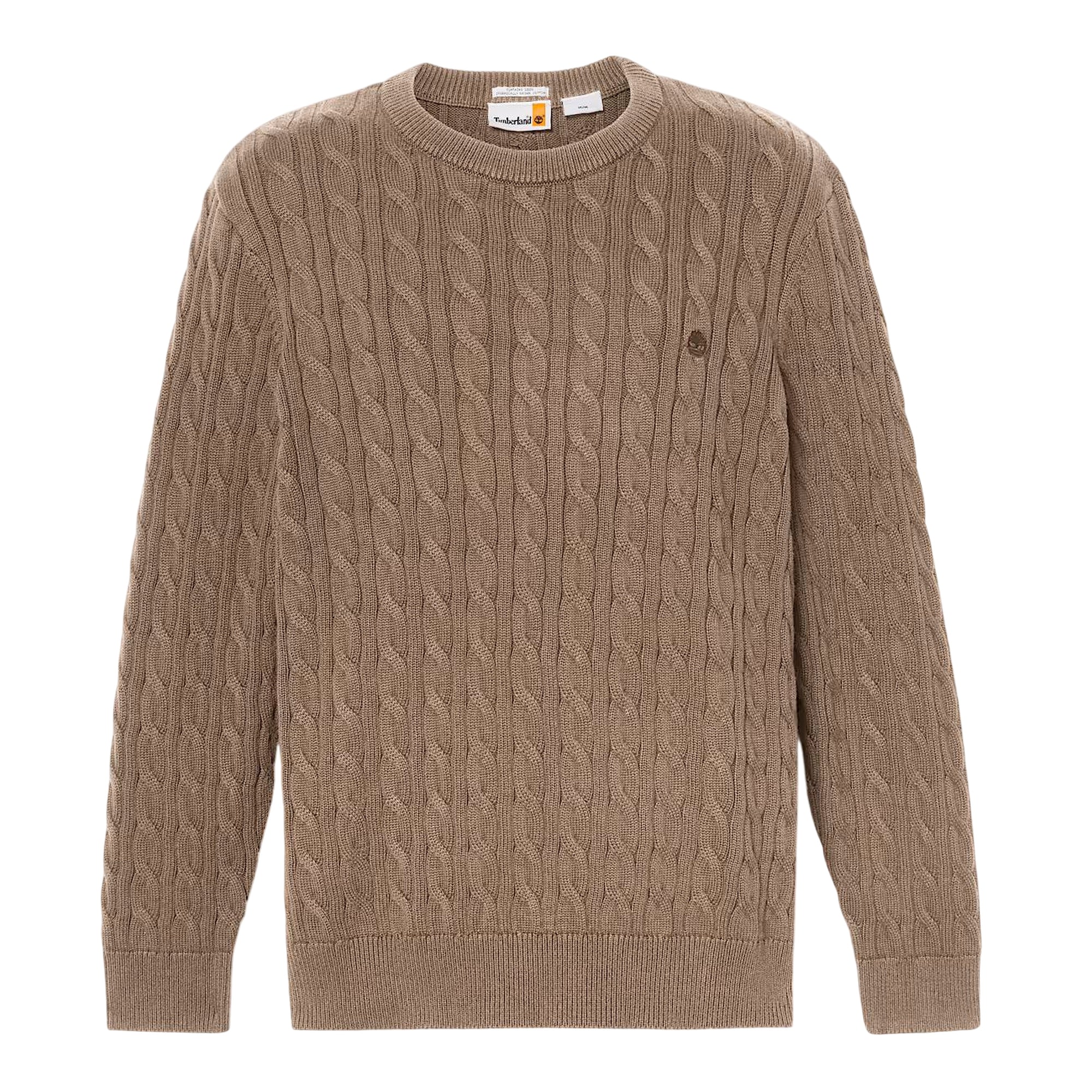 Maglione Uomo girocollo a trecce Williams River Marrone - immagine 2