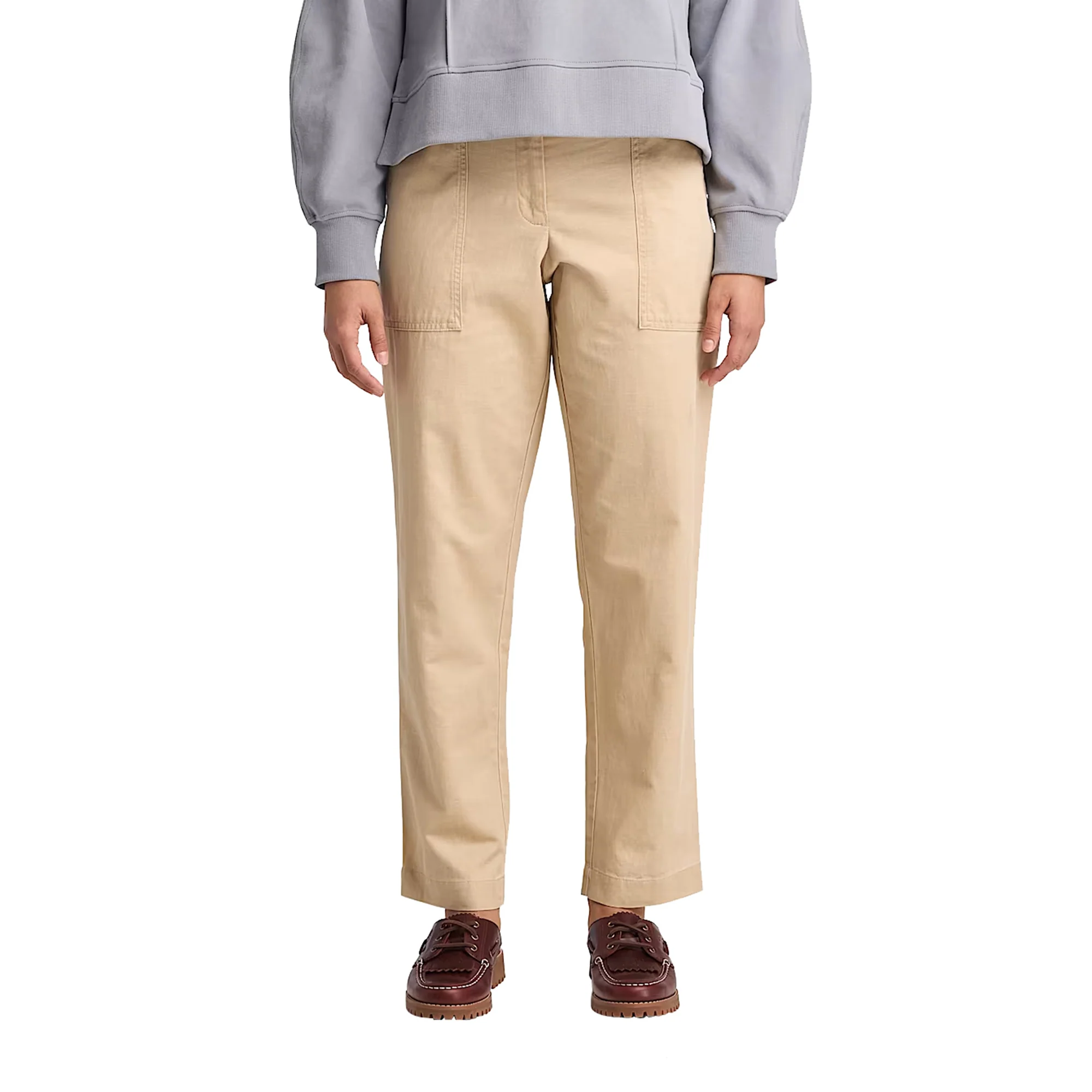 Pantaloni in Lino Utility Fatigue da Donna in beige - immagine 3