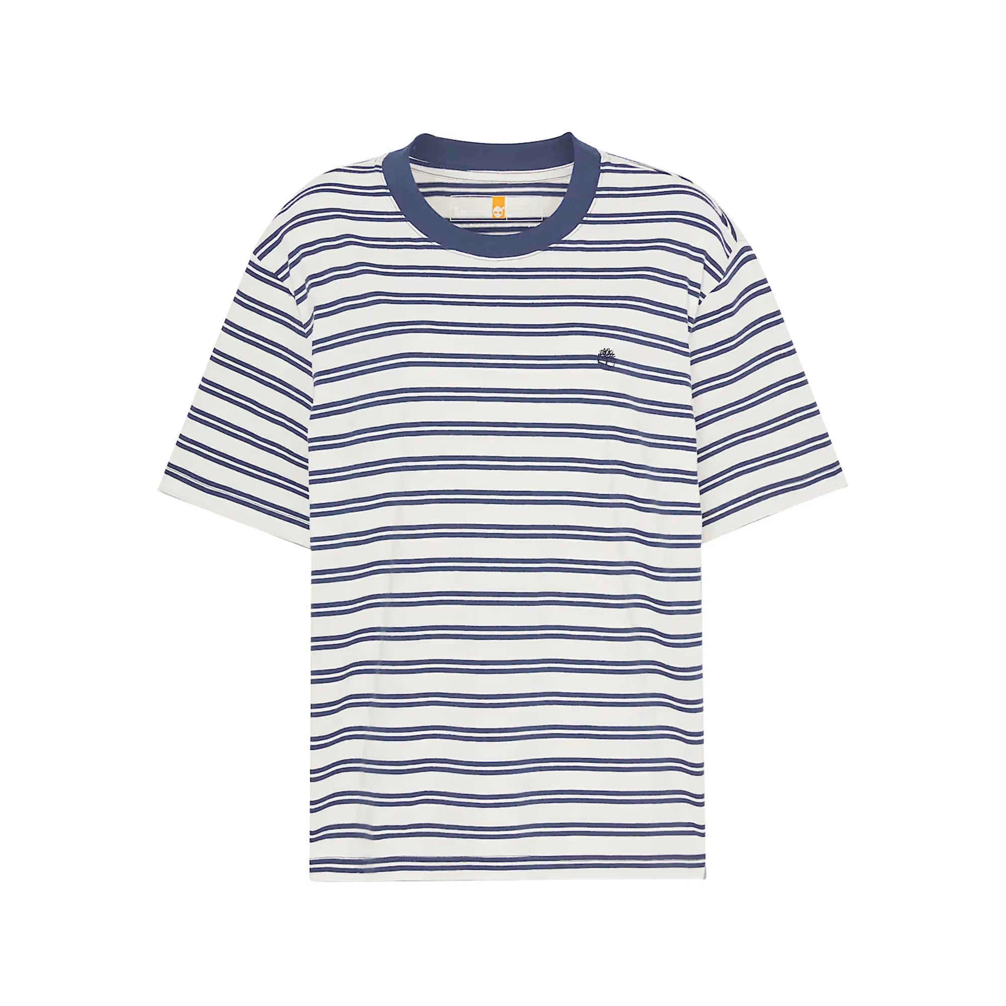 T-shirt a Maniche Corte a Righe Dunstan in Blu - immagine 2