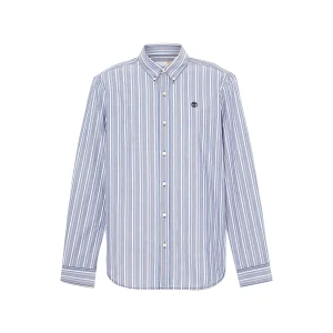 Camicia a Righe da Uomo in blu marino
