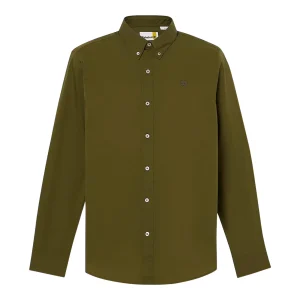 Camicia Uomo in Popeline elasticizzato Verde scuro