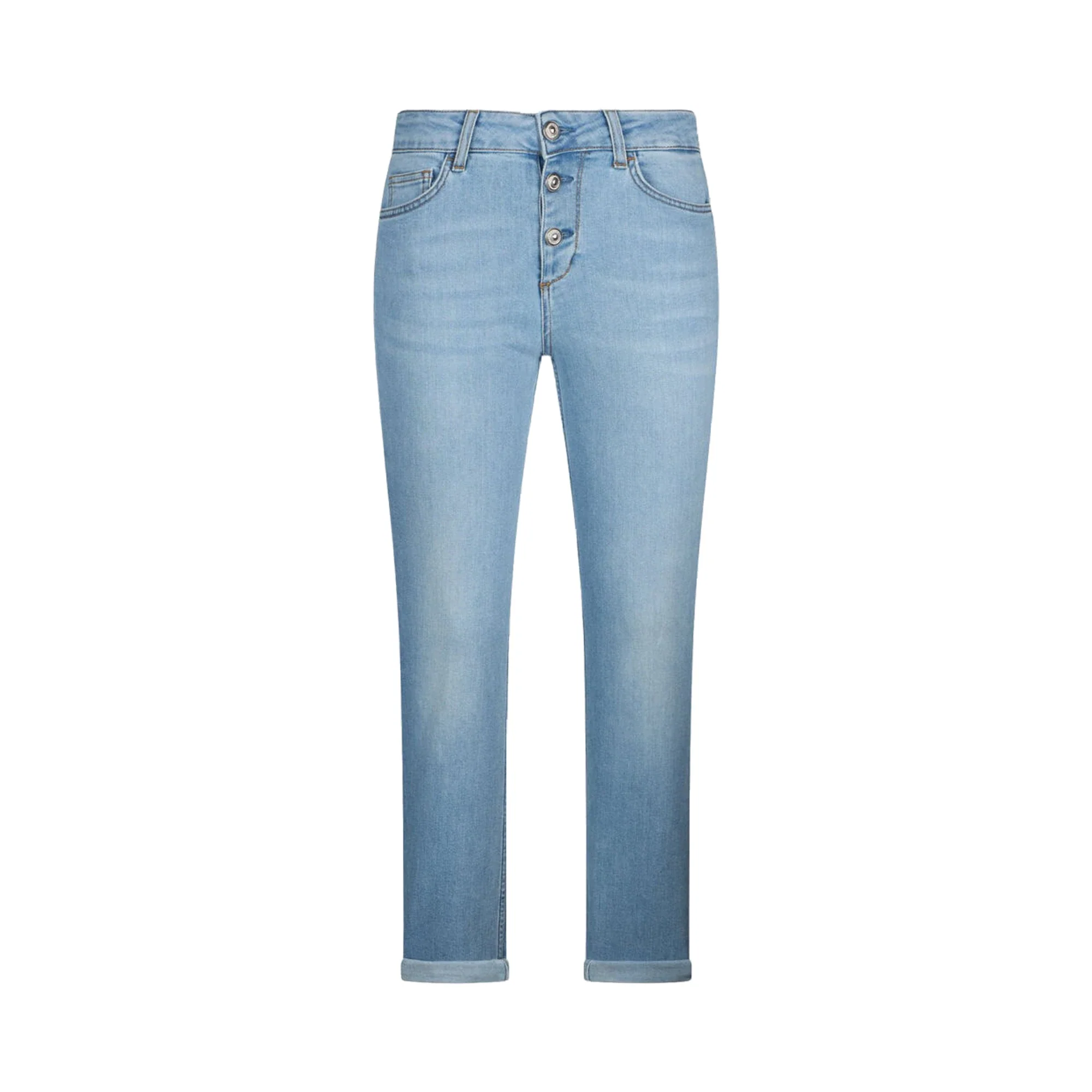 Jeans skinny Donna con risvolto in denim chiaro