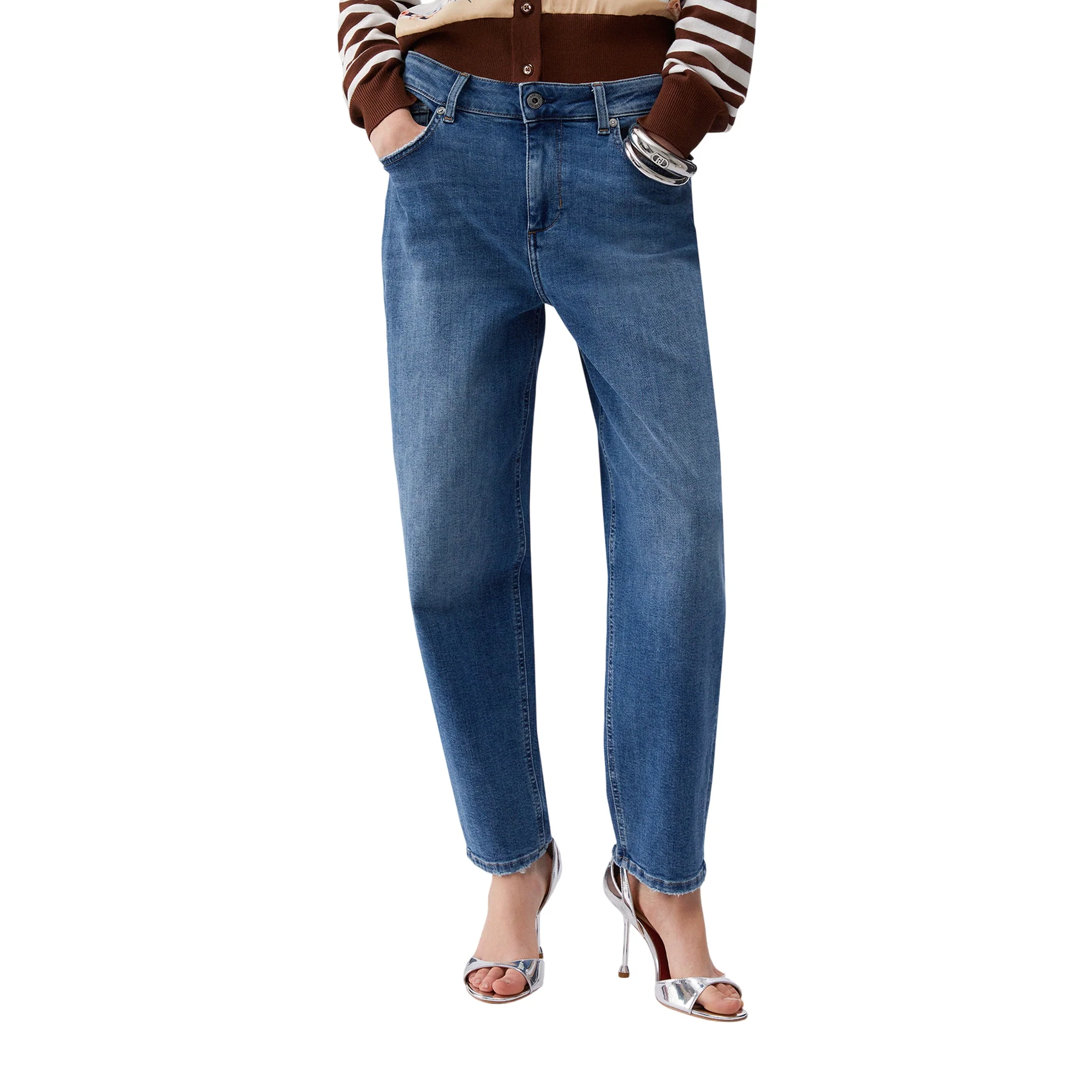 Jeans Boyfriend Donna con orlo affusolato - immagine 3