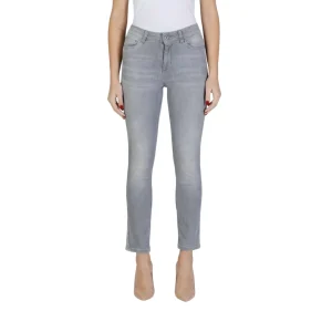 Jeans cropped fit grigi