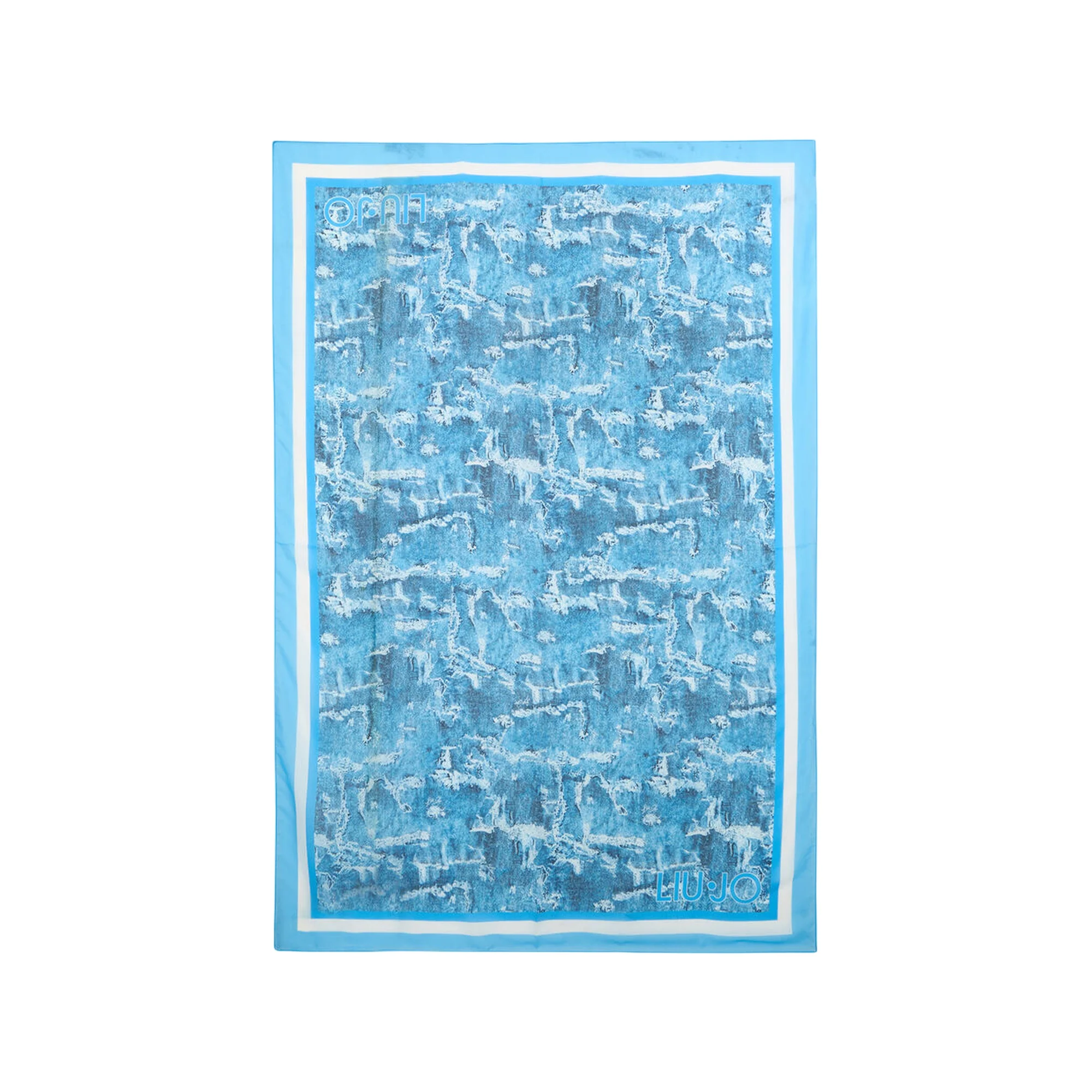 Pareo mare da donna con stampa effetto denim - immagine 2