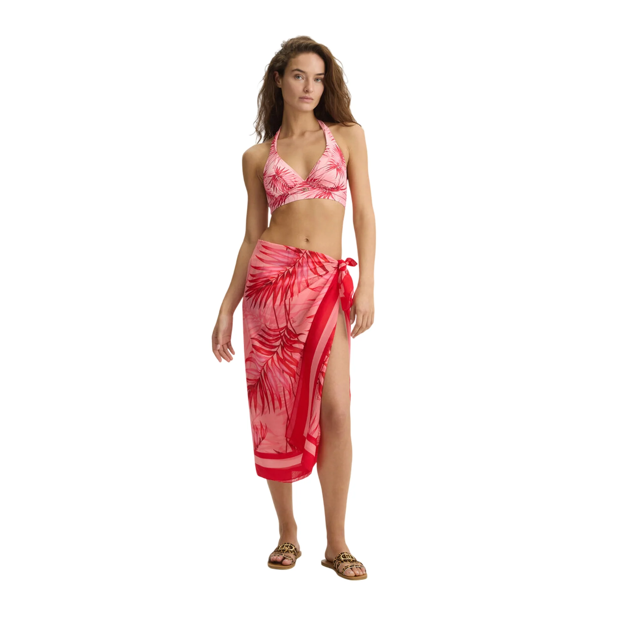 Pareo mare da donna con stampa palme - immagine 5