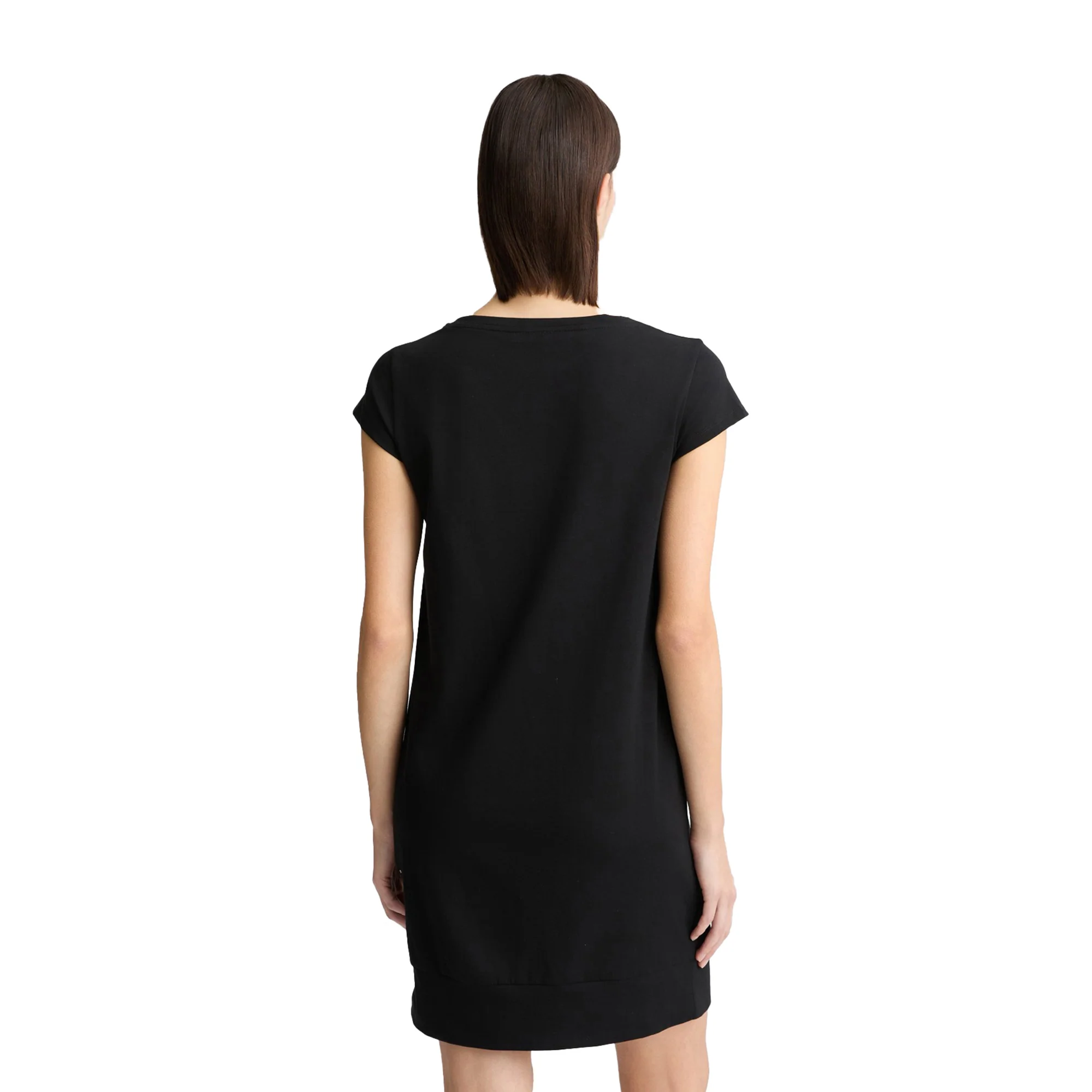 Abito Donna midi nero con logo e strass - immagine 4