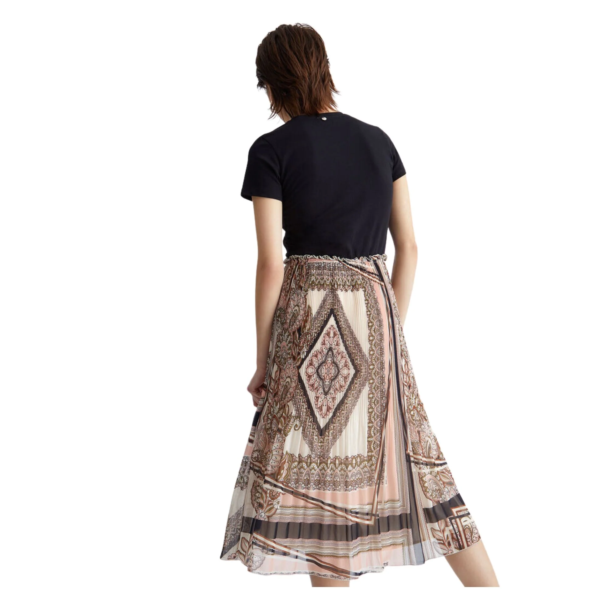 Abito Donna con gonna plissé stampata - immagine 7