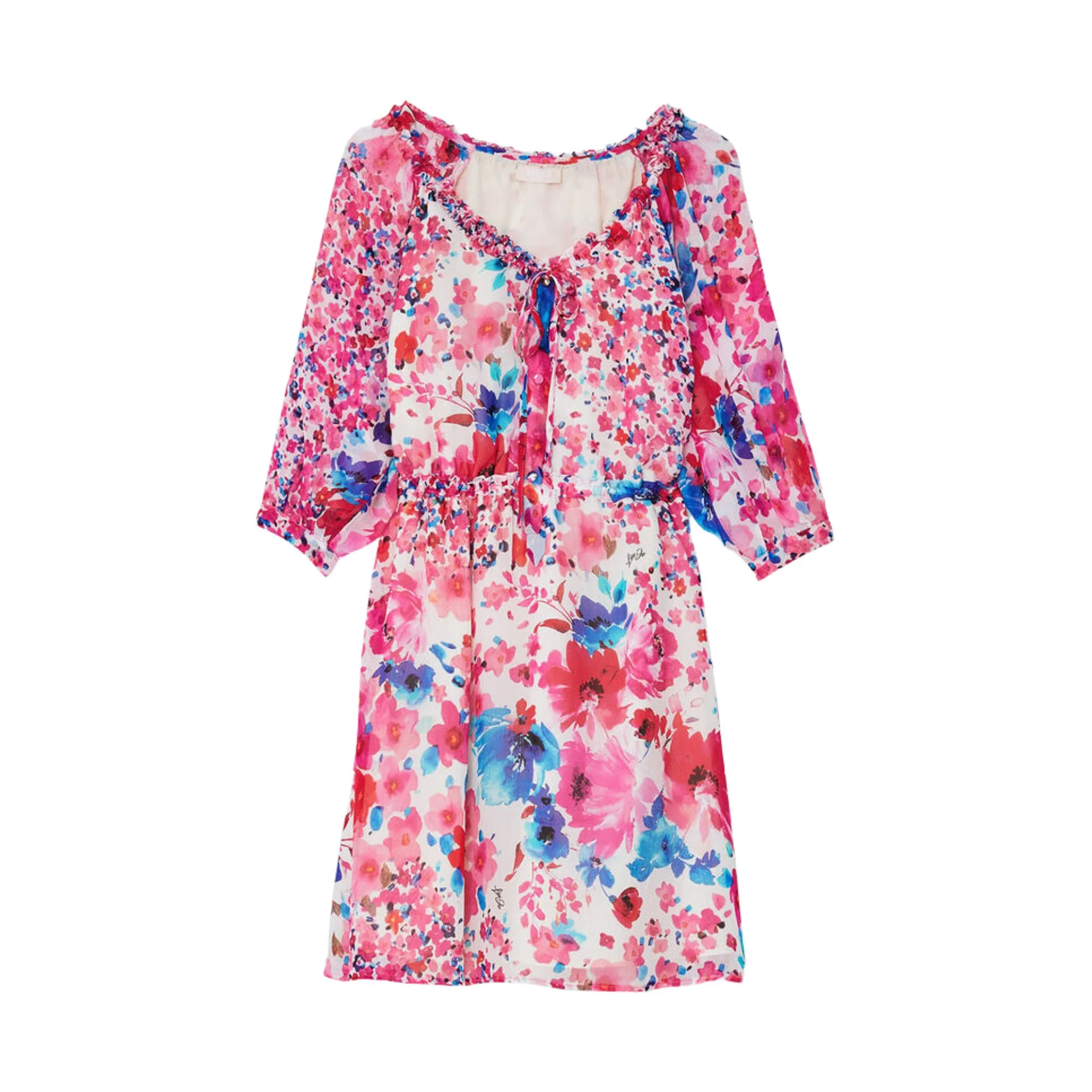 Abito corto Donna fantasia floreale all over - immagine 2