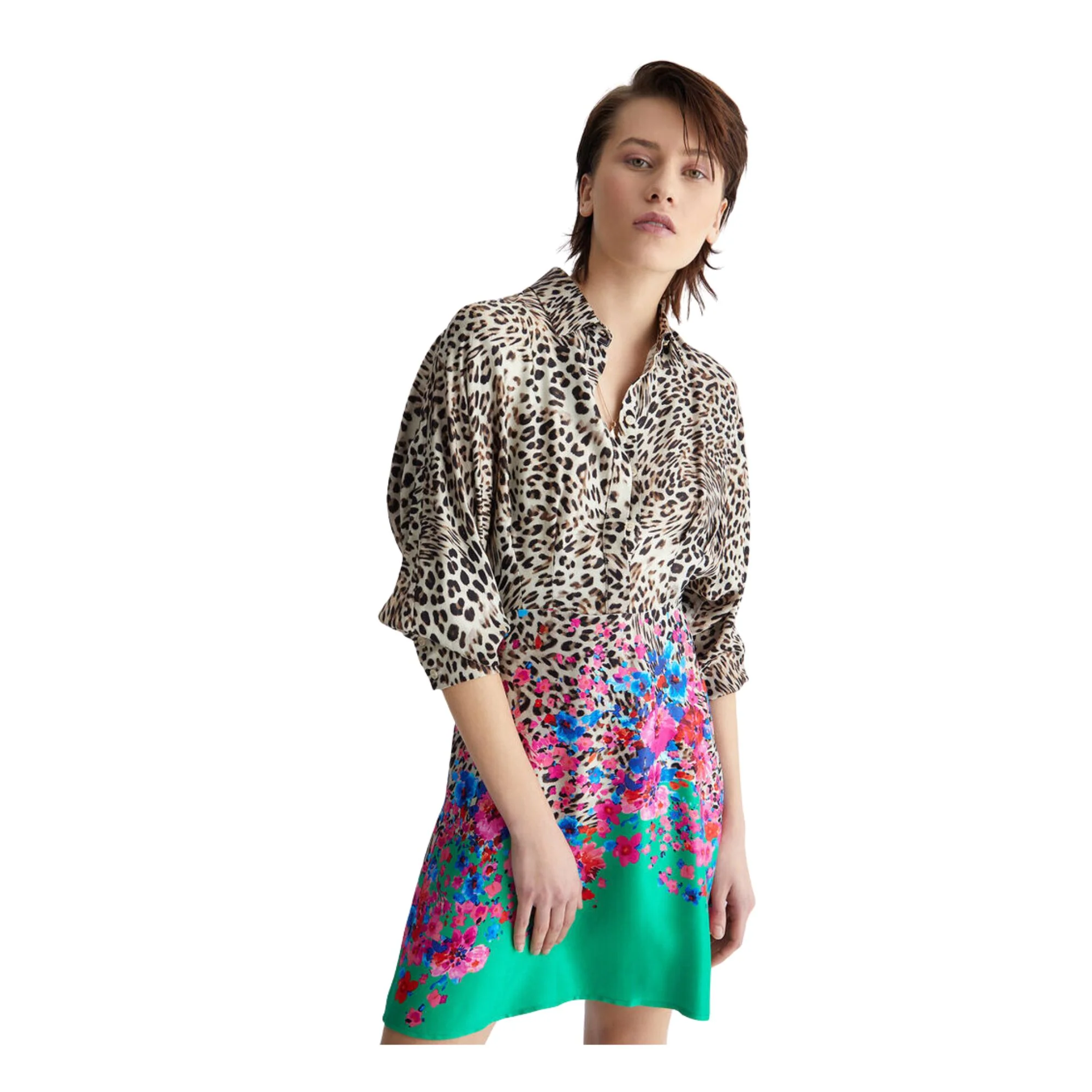 Abito Donna stampa animalier e floreale - immagine 3