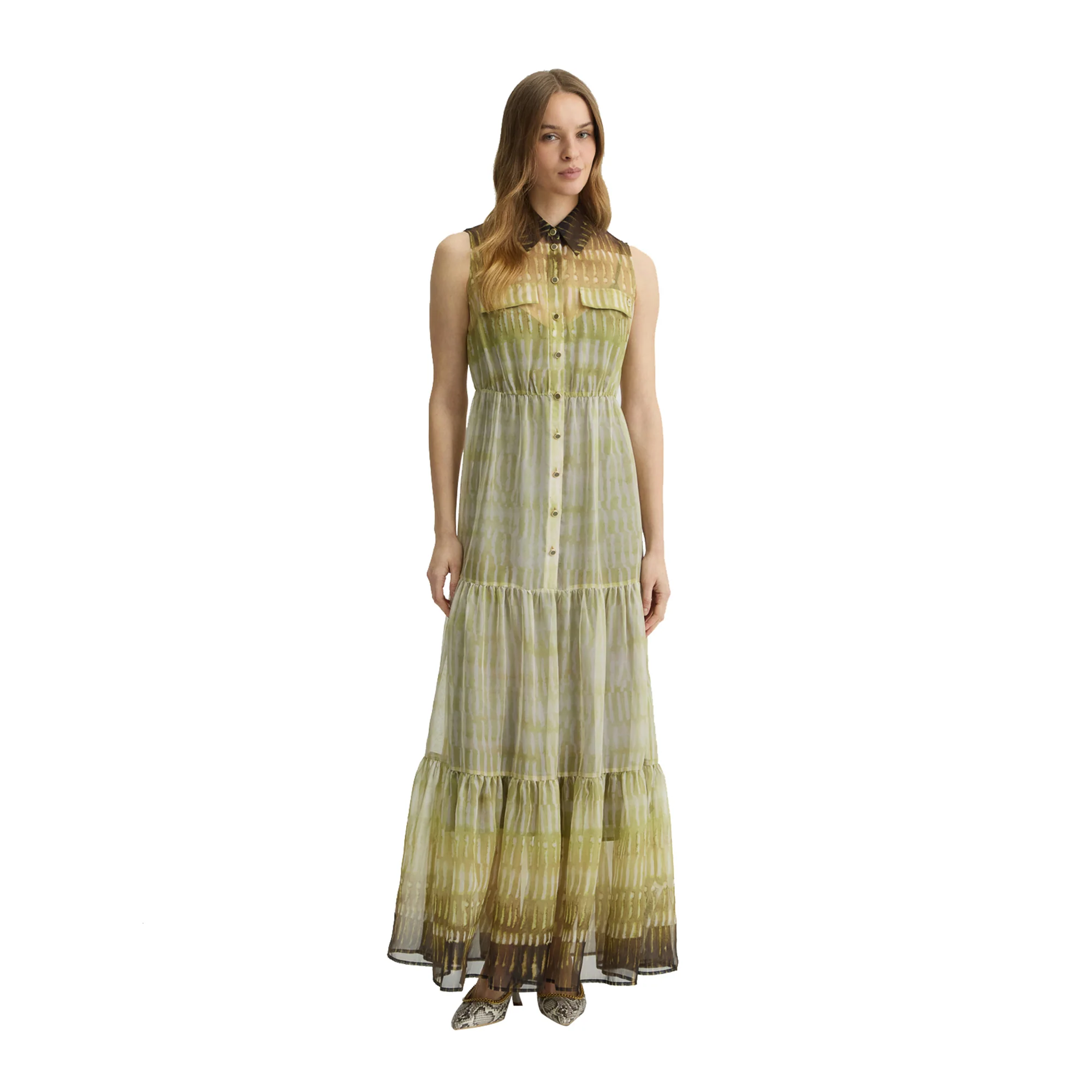 Abito Donna chemisier in chiffon stampato - immagine 3