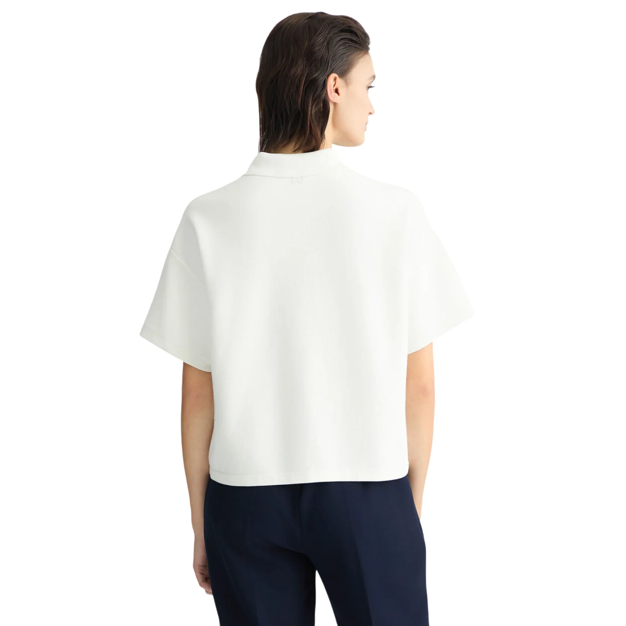 Polo Donna in maglia con perle bianco - immagine 4