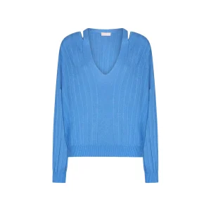 Maglia Donna lavorazione plissé Blu