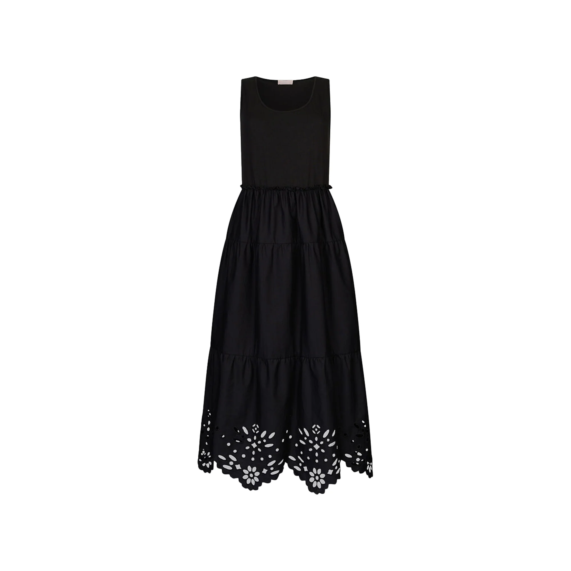 Abito Donna Nero con ricami al fondo - immagine 2