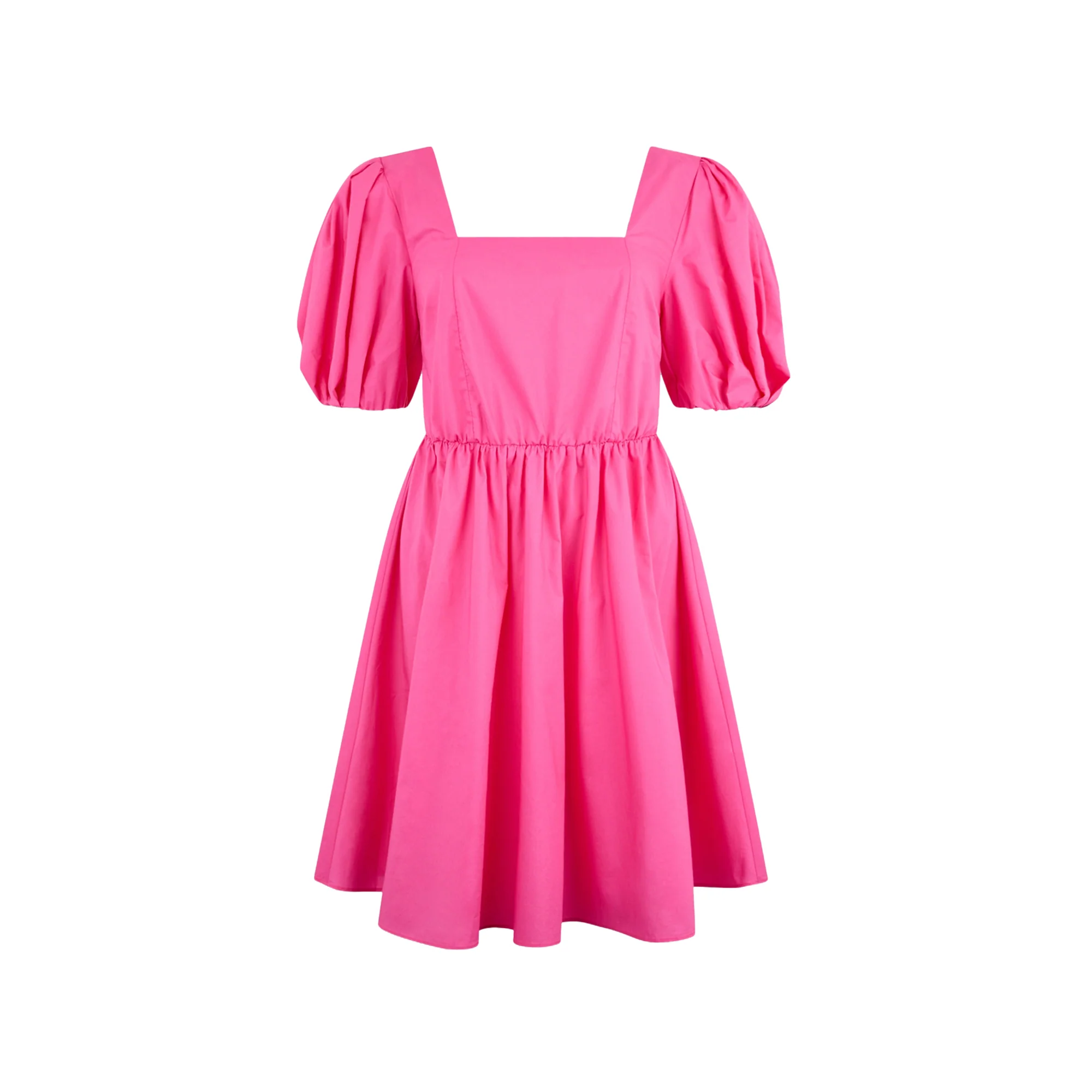 Abito corto Donna in popeline Rosa - immagine 2