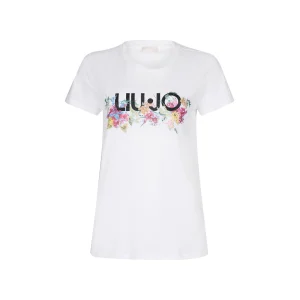 T-shirt Donna con logo e stampa floreale