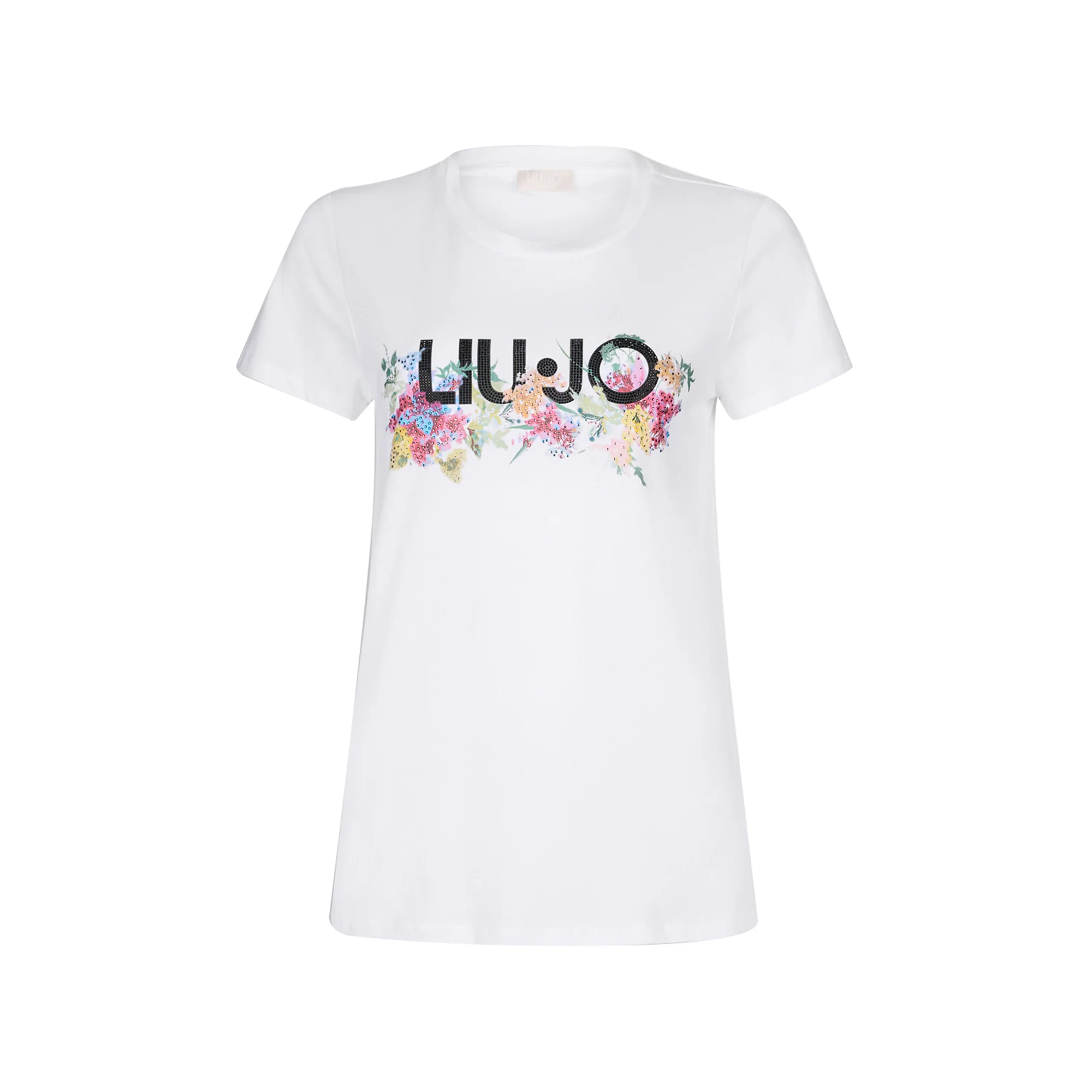 T-shirt Donna con logo e stampa floreale