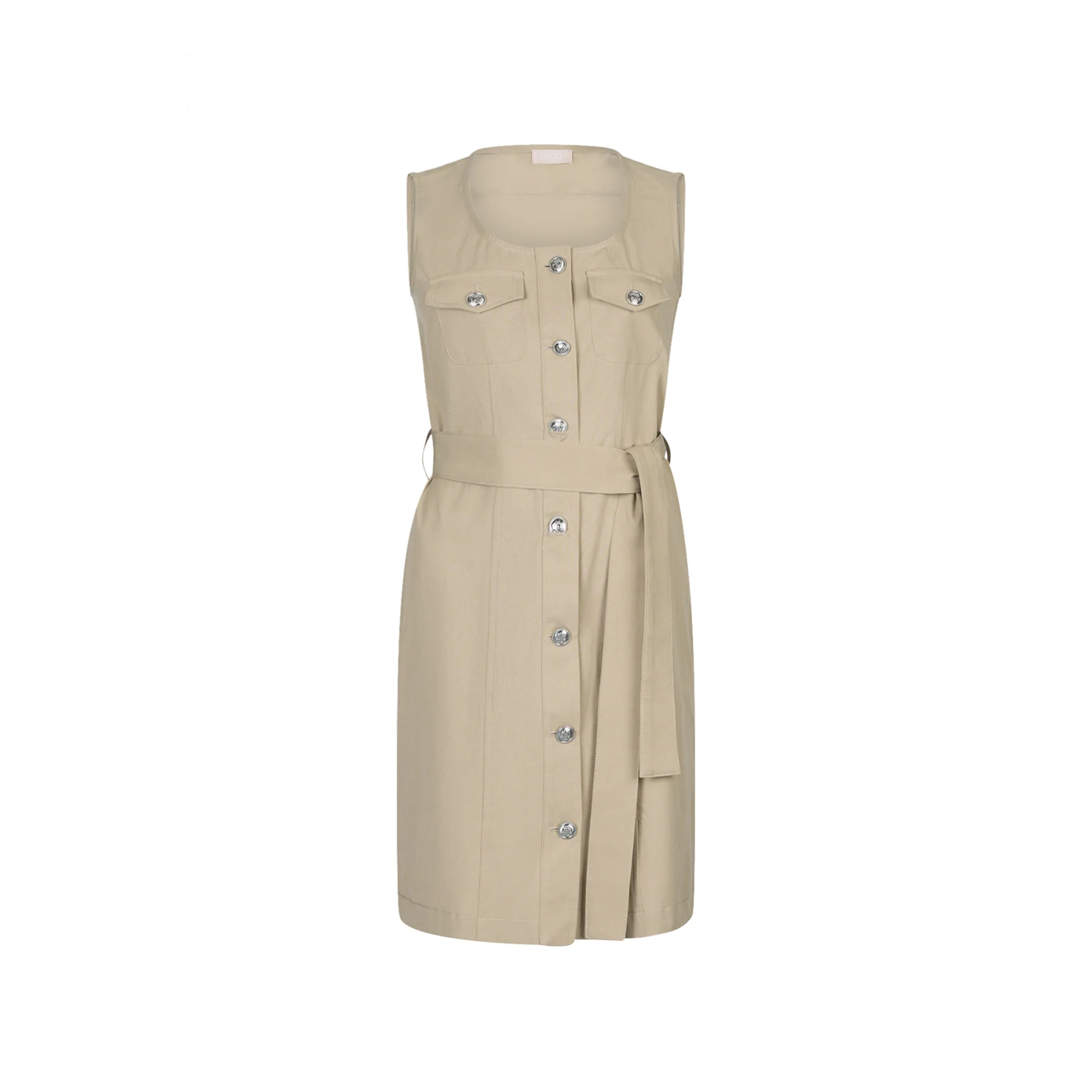 Abito corto Donna in misto cotone Beige