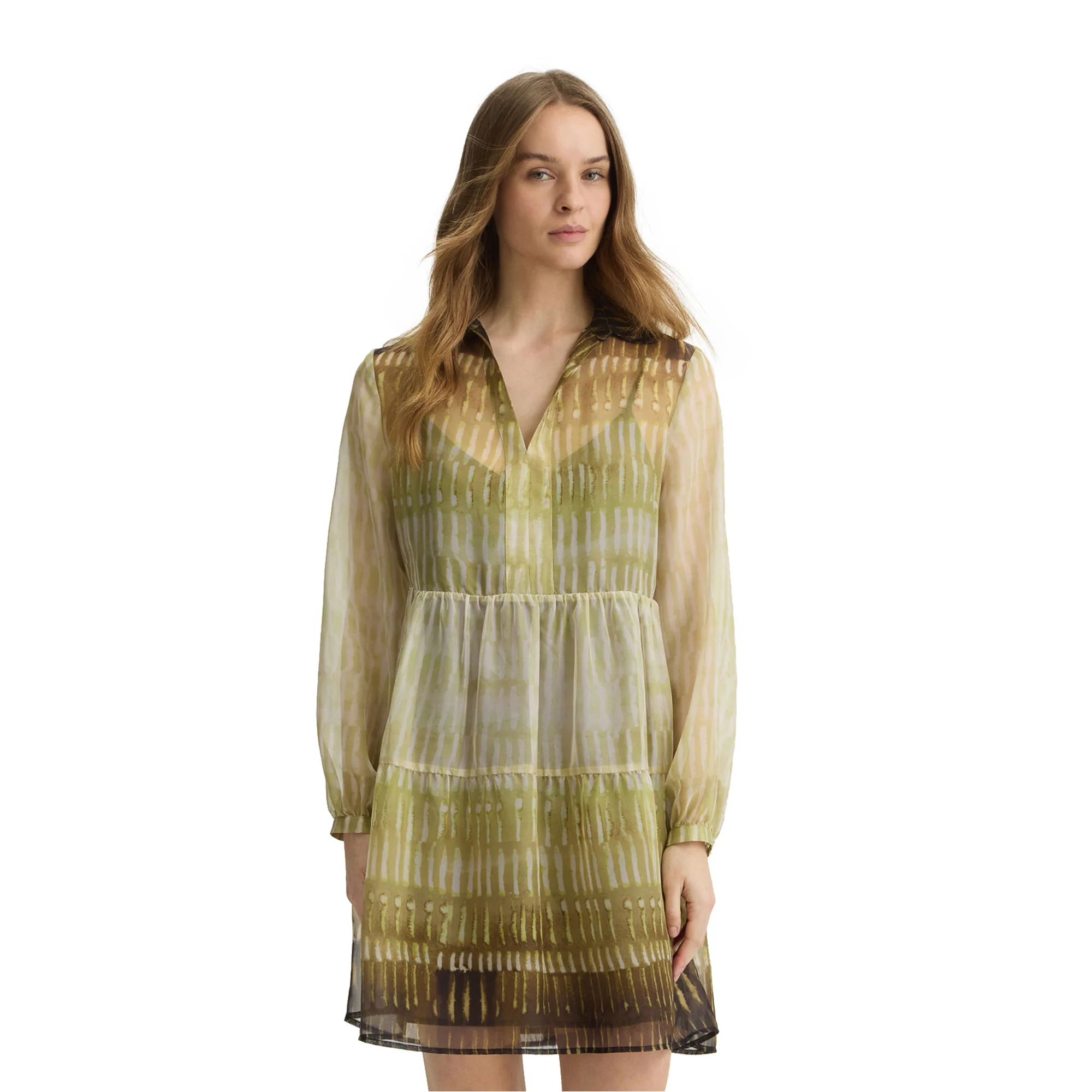 Abito corto Donna in chiffon stampato - immagine 3