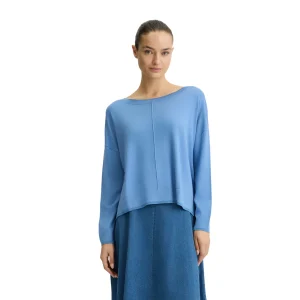 Maglia Donna Blu con interventi in lurex