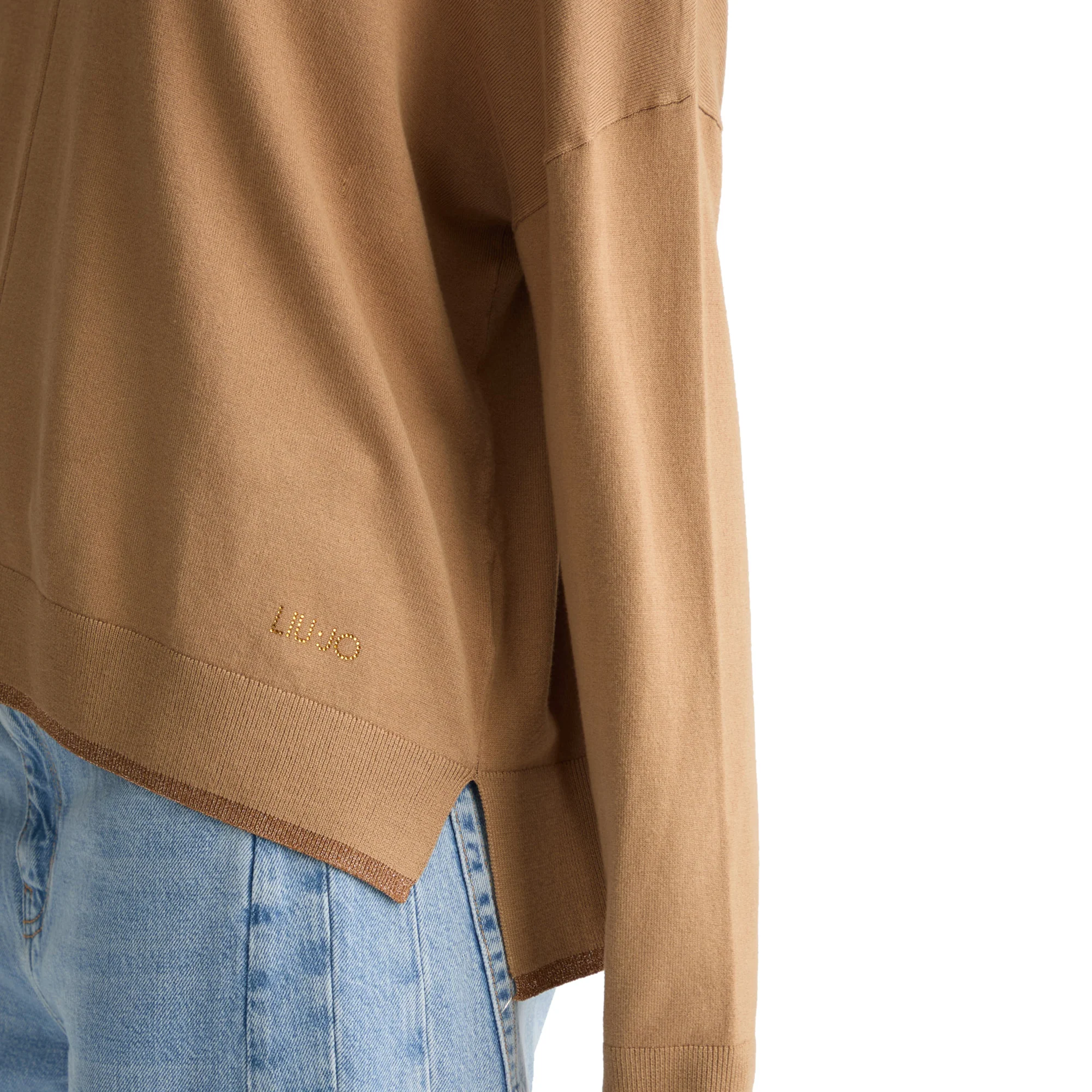 Maglia Donna Beige con interventi in lurex - immagine 5