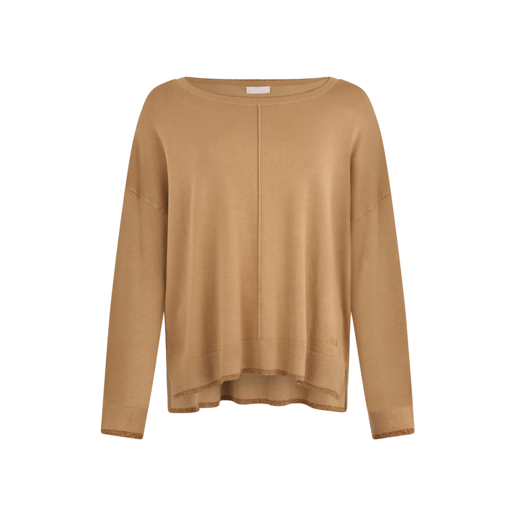 Maglia Donna Beige con interventi in lurex