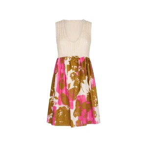 Abito Donna corto con gonna con stampa