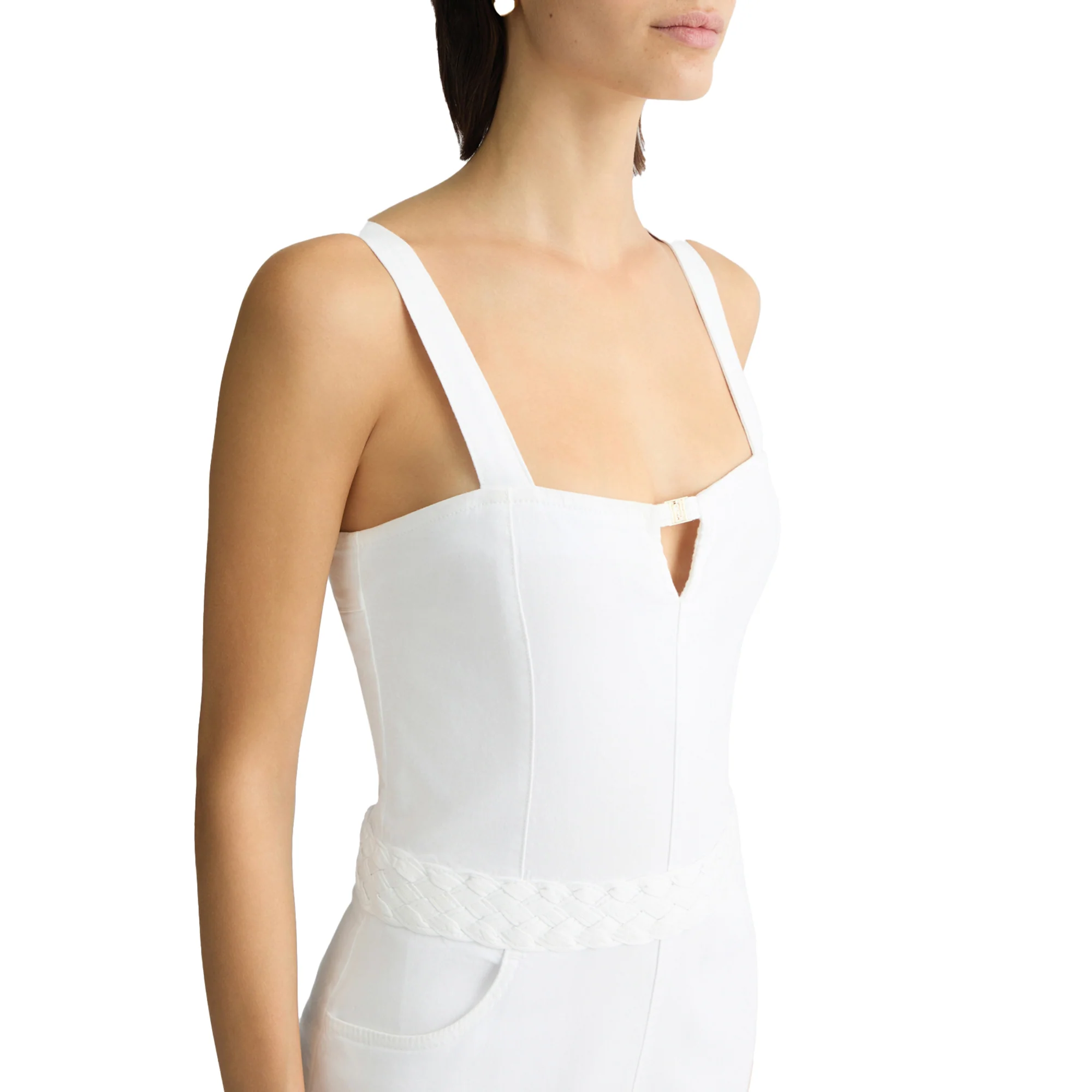 Tuta Donna Bianca con cinta intrecciata in vita - immagine 5