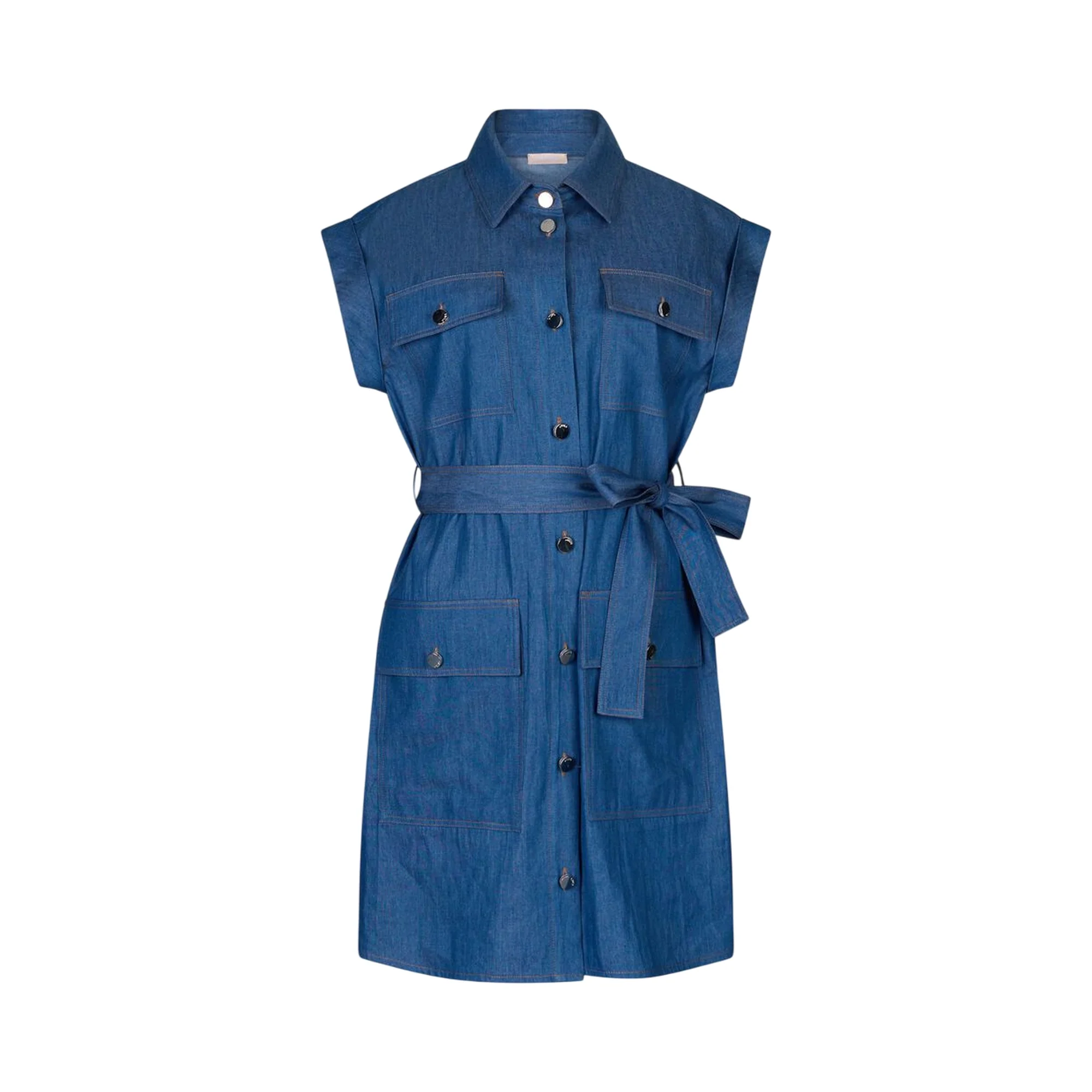 Abito corto Donna chemisier in denim